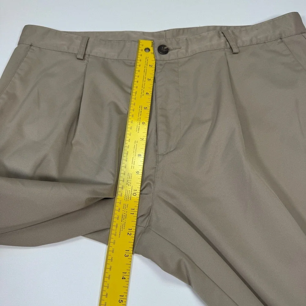 Adidas Climalite Golf Pants Mens 36x30 Khaki Pleated Lightweight Performance